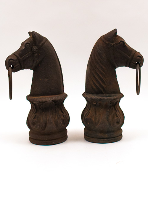 19th Century Antique Cast Iron Horse Hitching Posts Galena Illinois 19th Century Antique Cast Iron Horse Hitching Posts Galena Illinois