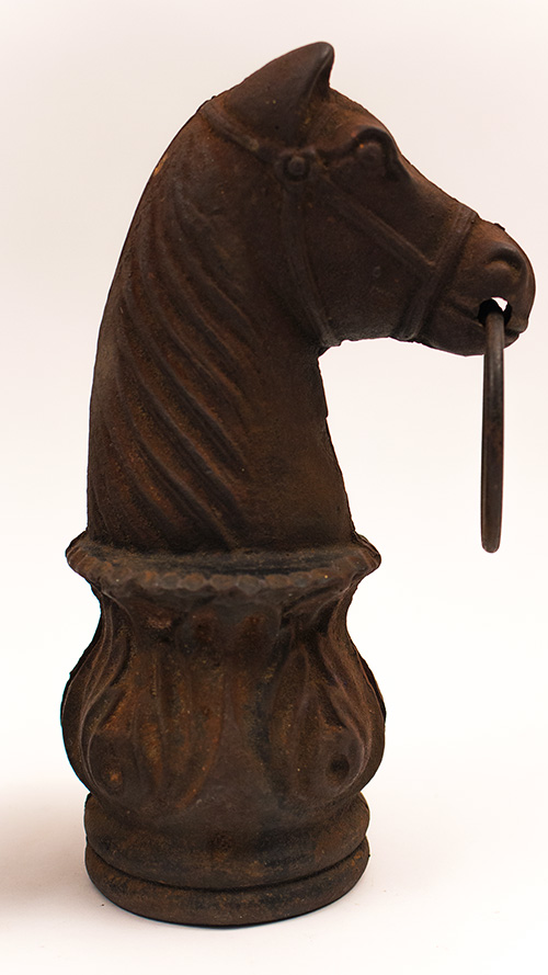 19th Century Antique Cast Iron Horse Hitching Posts Galena Illinois 19th Century Antique Cast Iron Horse Hitching Posts Galena Illinois