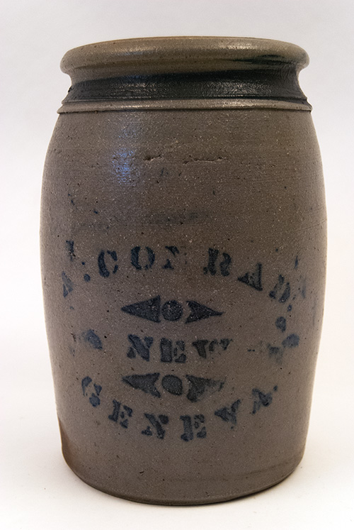A. Conrad New Geneva PA Antique Blue Decorated Stoneware A. Conrad New Geneva PA Antique Blue Decorated Stoneware