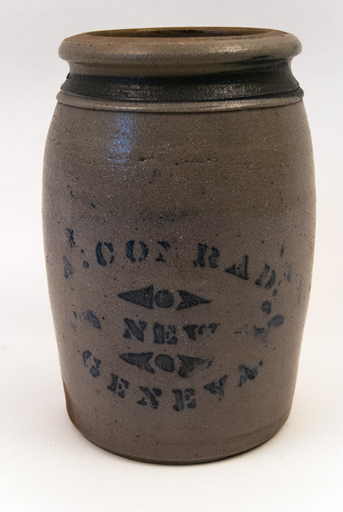 A. Conrad New Geneva PA Antique Blue Decorated Stoneware A. Conrad New Geneva PA Antique Blue Decorated Stoneware