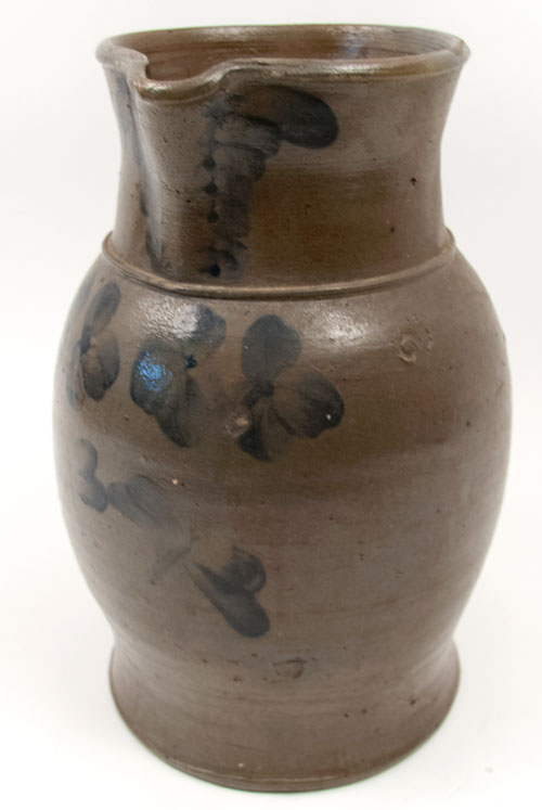 Two Gallon Salt Glazed Blue Decorated American Stoneware Pitcher Two Gallon Salt Glazed Blue Decorated American Stoneware Pitcher