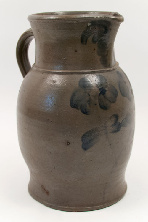 Two Gallon Salt Glazed Blue Decorated American Stoneware Pitcher Two Gallon Salt Glazed Blue Decorated American Stoneware Pitcher
