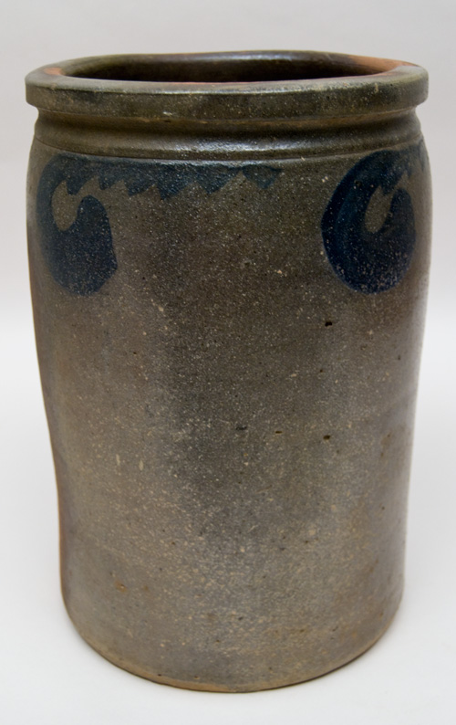 Antique American Shenandoah Valley Strasburg Virginia Solomon Bell Son Two Gallon Freehand Storage Jar Antique American Shenandoah Valley Strasburg Virginia Solomon Bell Son Two Gallon Freehand Storage Jar