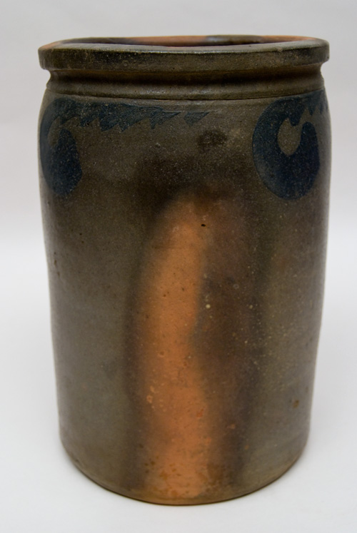 Antique American Shenandoah Valley Strasburg Virginia Solomon Bell Son Two Gallon Freehand Storage Jar Antique American Shenandoah Valley Strasburg Virginia Solomon Bell Son Two Gallon Freehand Storage Jar