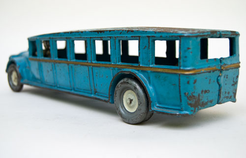 arcade cast iron fageol bus for sale large 12 inch size: brilliant original blue paint arcade cast iron fageol bus for sale large 12 inch size: brilliant original blue paint