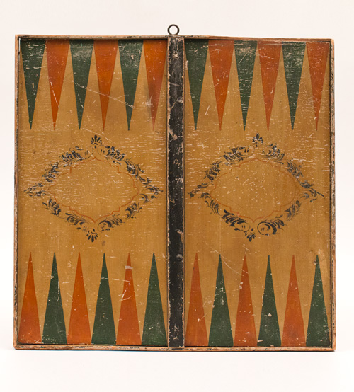 Antique Gameboard Double Sided Paint Decorated Patriotic American Flags 19th Century Antique Gameboard Double Sided Paint Decorated Patriotic American Flags 19th Century