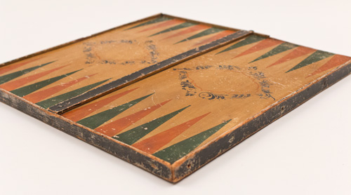 Antique Gameboard Double Sided Paint Decorated Patriotic American Flags 19th Century Antique Gameboard Double Sided Paint Decorated Patriotic American Flags 19th Century