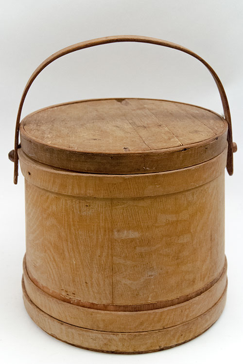 Antique Mustard Grain Painted Wooden Country Primitive Firkin Antique Mustard Grain Painted Wooden Country Primitive Firkin