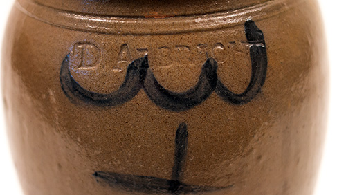 David Albright Trumbull County Ohio Antique Blue Decorated Stoneware 19th Century David Albright Trumbull County Ohio Antique Blue Decorated Stoneware 19th Century