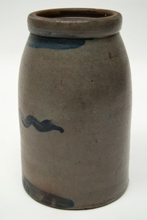 Striper Half Gallon PA Wax Sealer Antique American Stoneware For Sale Striper Half Gallon PA Wax Sealer Antique American Stoneware For Sale