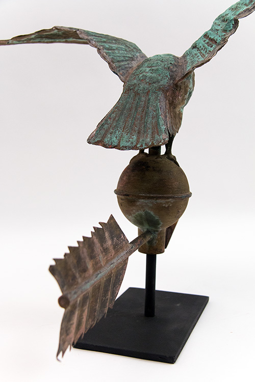 19th Century Antique American Diminutive Eagle Weathervane For Sale 19th Century Antique American Diminutive Eagle Weathervane For Sale