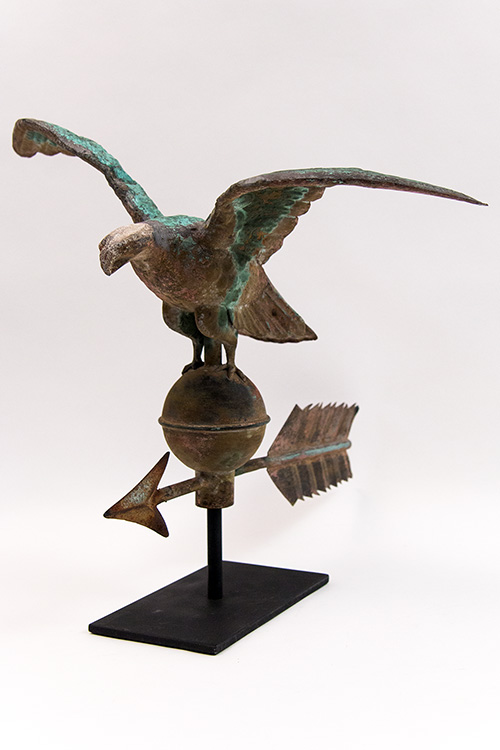 19th Century Antique American Diminutive Eagle Weathervane For Sale 19th Century Antique American Diminutive Eagle Weathervane For Sale