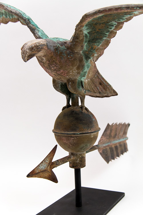 19th Century Antique American Diminutive Eagle Weathervane For Sale 19th Century Antique American Diminutive Eagle Weathervane For Sale