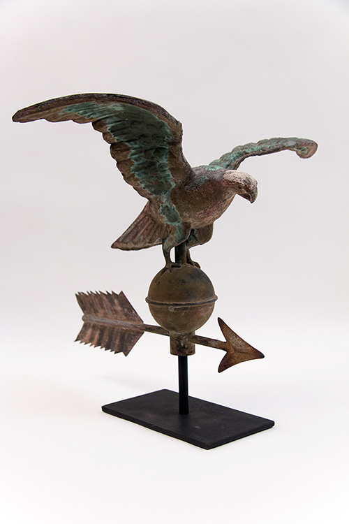 19th Century Antique American Diminutive Eagle Weathervane For Sale 19th Century Antique American Diminutive Eagle Weathervane For Sale