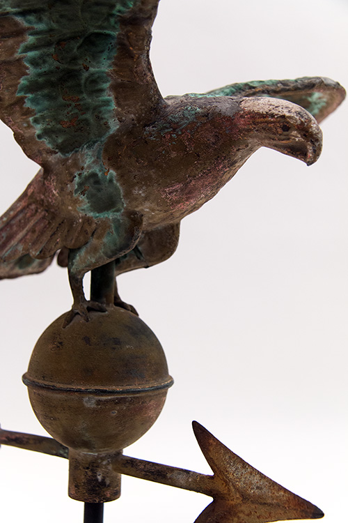 19th Century Antique American Diminutive Eagle Weathervane For Sale 19th Century Antique American Diminutive Eagle Weathervane For Sale
