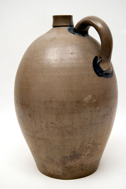 J Weaver Beaver County PA Pennsylvania Ovoid Blue Decorated Jug J Weaver Beaver County PA Pennsylvania Ovoid Blue Decorated Jug