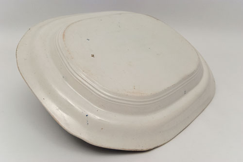 Antique Historical Staffordshire Platter Flow Blue 19th Century Cape Coast Castle on the Gold Coast Africa Antique Historical Staffordshire Platter Flow Blue 19th Century Cape Coast Castle on the Gold Coast Africa