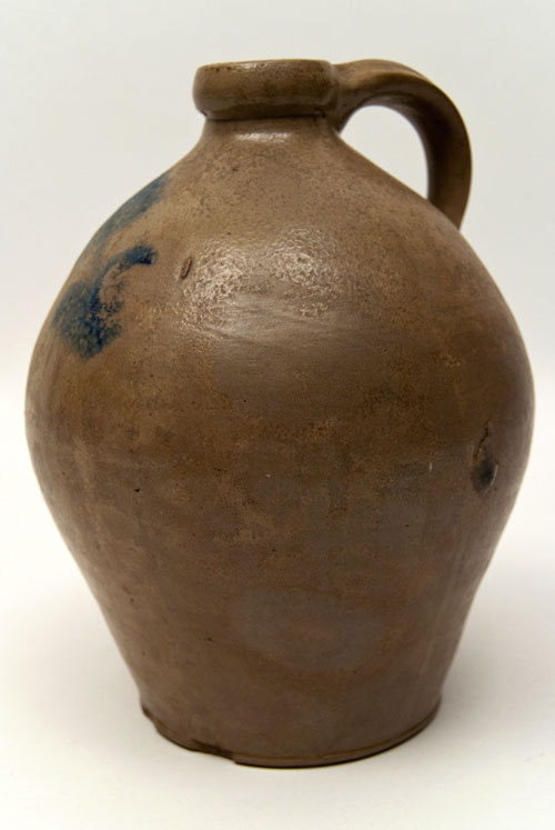 Ovoid One Gallon Jug with Cobalt Floral Decoration Possibly D.P. Shenfelder, Reading PA Ovoid One Gallon Jug with Cobalt Floral Decoration Possibly D.P. Shenfelder, Reading PA