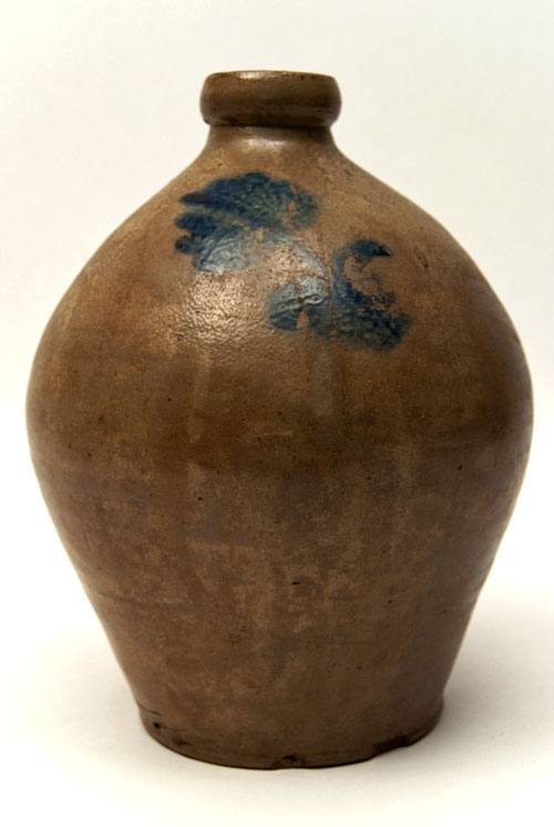 Ovoid One Gallon Jug with Cobalt Floral Decoration Possibly D.P. Shenfelder, Reading PA Ovoid One Gallon Jug with Cobalt Floral Decoration Possibly D.P. Shenfelder, Reading PA