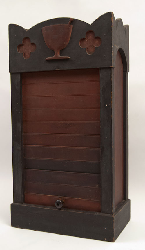 Antique Drug Store Paint Decorated 19th Century American Countertop Apothecary Cabinet with Original Surface Antique Drug Store Paint Decorated 19th Century American Countertop Apothecary Cabinet with Original Surface