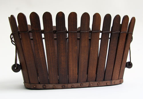 Antique Shaker Picket Fence Basket Antique Shaker Picket Fence Basket