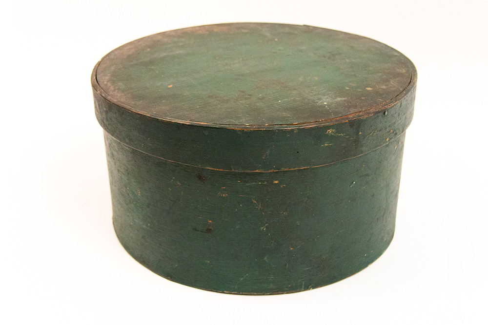 Original Dark Green Painted Antique American Pantry Box For Sale From Z and K Antiques