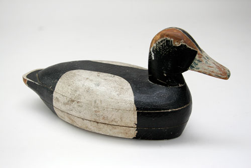 H. G. Traver Antique Illinois River Blue Bill Duck Decoy with old, original paint H. G. Traver Antique Illinois River Blue Bill Duck Decoy with old, original paint