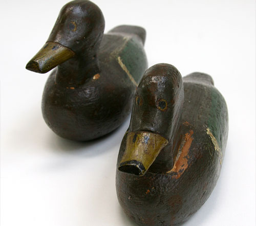 12 Gallon Jane Lew, WV Storage Jar: Large Blue Decorated Stoneware mallard decoy duck decoy green winged teal decoy painted american folk art original surface