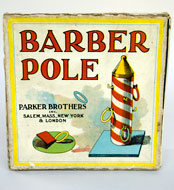Antique American Game: Barber Bole: Parker Brothers Ring Toss Game Antique American Game: Barber Bole: Parker Brothers Ring Toss Game