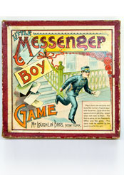 Antique Game: Little Messenger Boy Game: McLoughlin Bros. New York Antique Game: Little Messenger Boy Game: McLoughlin Bros. New York