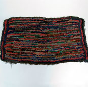 Antique Early Primitive Shirred Hooked Rug 19th Century Wool Shirred Hooked Rug Antique Early Primitive Shirred Hooked Rug 19th Century Wool Shirred Hooked Rug
