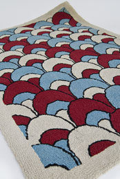 Patriotic, Americana, Red White Blue Antique Hooked Rug Patriotic, Americana, Red White Blue Antique Hooked Rug