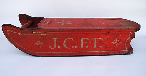 19th Century Antique American Sled Original Paint Decoration Possible Soap Hollow Attribution 19th Century Antique American Sled Original Paint Decoration Possible Soap Hollow Attribution