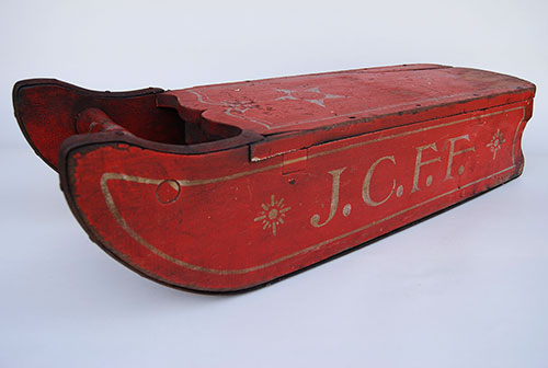 19th Century Antique American Sled Original Paint Decoration Possible Soap Hollow Attribution 19th Century Antique American Sled Original Paint Decoration Possible Soap Hollow Attribution