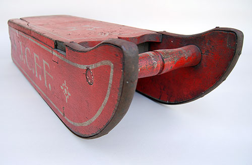 19th Century Antique American Sled Original Paint Decoration Possible Soap Hollow Attribution 19th Century Antique American Sled Original Paint Decoration Possible Soap Hollow Attribution