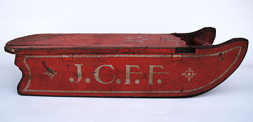19th Century Antique American Sled Original Paint Decoration Possible Soap Hollow Attribution 19th Century Antique American Sled Original Paint Decoration Possible Soap Hollow Attribution