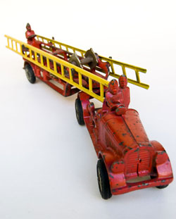 Antique Cast Iron Fire Truck Original Red Paint Hubley For Sale Antique Cast Iron Fire Truck Original Red Paint Hubley For Sale