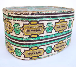 19th Century Early American Antique Wallpaper Boxes 19th Century Early American Antique Wallpaper Boxes