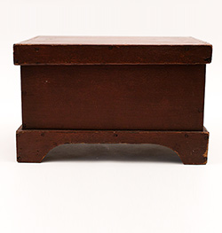 Ohio Document Box in Original Red Paint and Newspaper Lining Ohio Document Box in Original Red Paint and Newspaper Lining