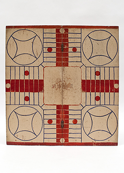 Red white and blue Patriotic American Antique Parcheesi Folk Art Gameboard For Sale From Z and K Antiques Red white and blue Patriotic American Antique Parcheesi Folk Art Gameboard For Sale From Z and K Antiques