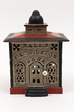 Halls Excelsior Antique Cast Iron Mechanical Bank