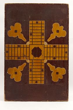 Double Sided Parcheesi and Checkers Antique Game Board Double Sided Parcheesi and Checkers Antique Game Board