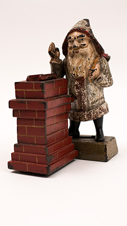 Santa Clause At Chimney Cast Iron Mechanical Bank For Sale Shepard Hardware Company