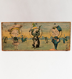 Buster Brown R Bliss School's Out Paper Litho Target Game For Sale from Z and K Antiques Buster Brown R Bliss School's Out Paper Litho Target Game For Sale from Z and K Antiques