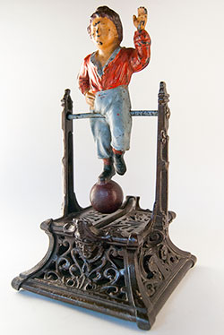 Boy on Trapeze Mechanical Bank For Sale Boy on Trapeze Mechanical Bank For Sale