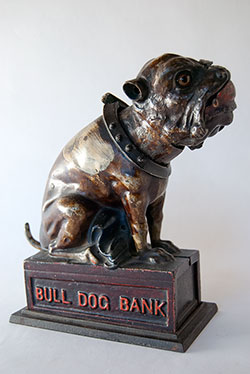 Bull Dog Cast Iron Mechanical Bank For Sale Bull Dog Cast Iron Mechanical Bank For Sale