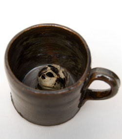 Antique Indiana Stoneware John H. Folks Loogootee Pottery Stoneware Frog Mug An Old Settler Antique Indiana Stoneware John H. Folks Loogootee Pottery Stoneware Frog Mug An Old Settler