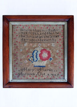 Antique Sampler Earl American Needlework 19th Century Folk Art Antique Sampler Earl American Needlework 19th Century Folk Art