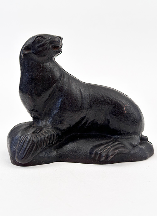 antique cast iron seal still bank from Arcade Freeport Illinois