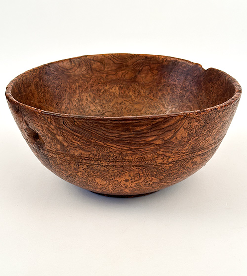 18th century antique american ash burl wooden bowl